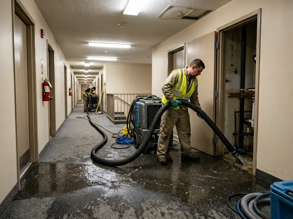 multi-unit-apartment-hallway-f-005 — frequently asked questions, Emergency Burst Pipe Water Extraction & Removal in Ridgetop…